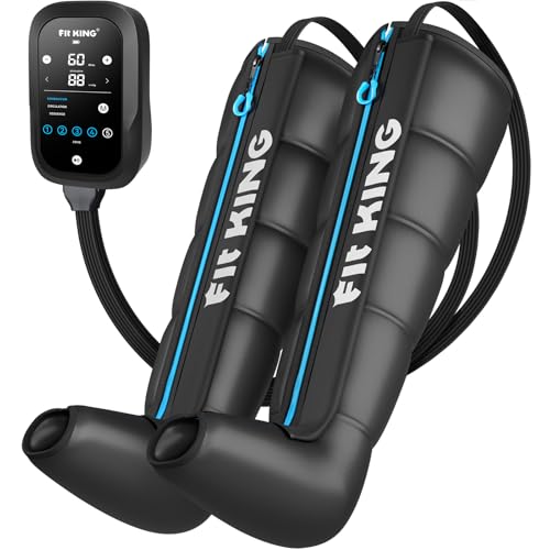 FIT KING Upgraded Leg Massager Recovery Boots, Professional Air Compression Recovery System for Circulation & Athlete-Level Fast Recovery, Cordless Rechargeable Compression Boots (Medium)