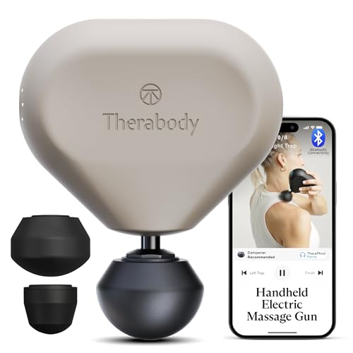 TheraGun Mini (3rd Generation) by Therabody – Ultra-Portable Massage Gun and Travel Essential for Fast, Effective Pain and Tension Relief Anywhere (Oat)