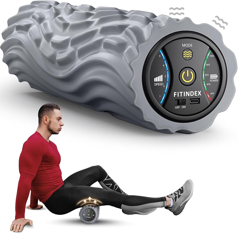 FITINDEX Vibrating Foam Roller for Back Pain